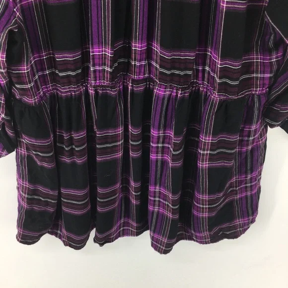 torrid Purple Plaid Tunic Top - Picture 10 of 12